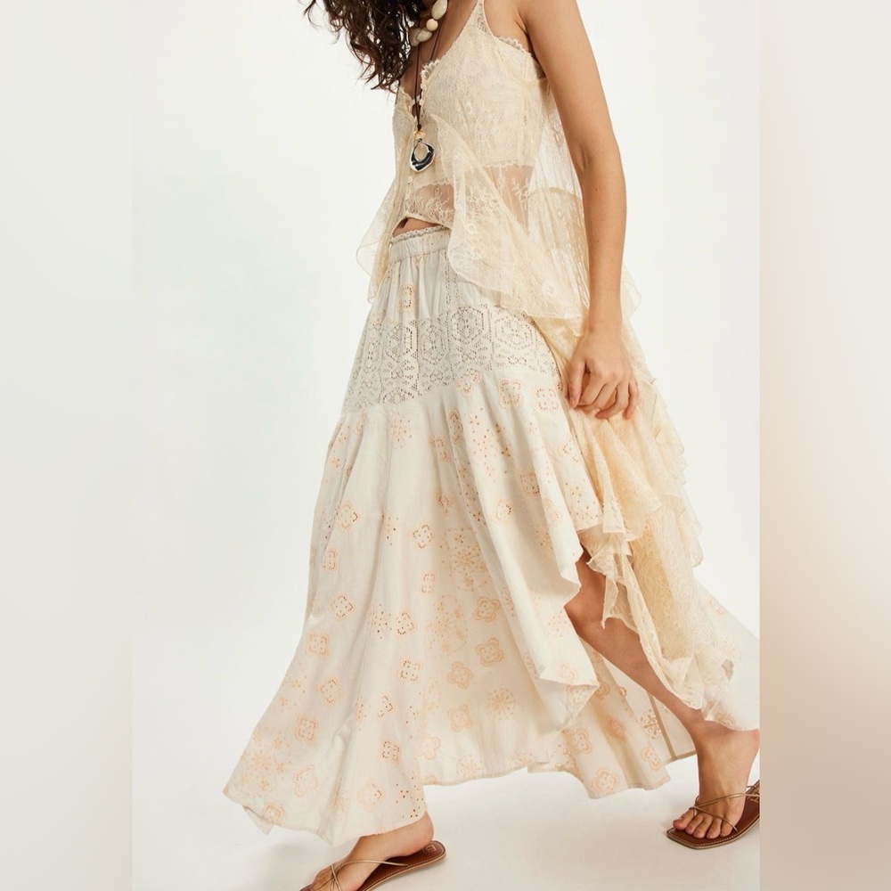 Free people doily maxi skirt